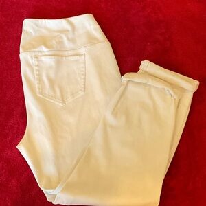 J. Jill White Pull on High-Rise Pants with Back Pockets - Size XL